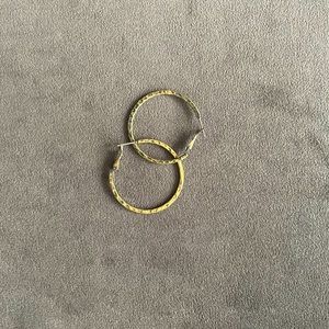 Rustic bronze hoop earrings